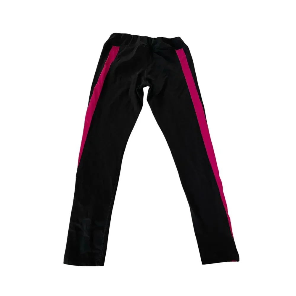 Athletic Works Girls Black Pink Activewear Leggings Youth Size XL 14-16